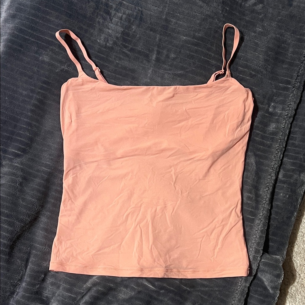 SKIMS Peach Pink Square Neck Camisole